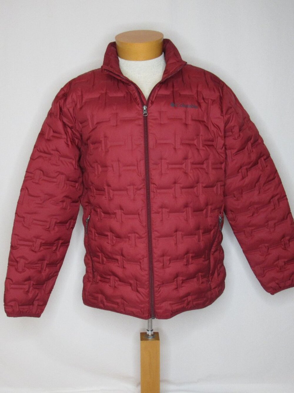 Columbia Red Delta Ridge Goose Down Puffer Coat 650 Men's L Large
